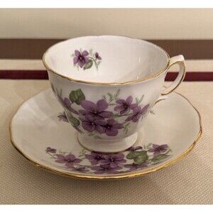VTG Royal Vale Bone China Teacup and Saucer #8141 Ridgeway Potteries England